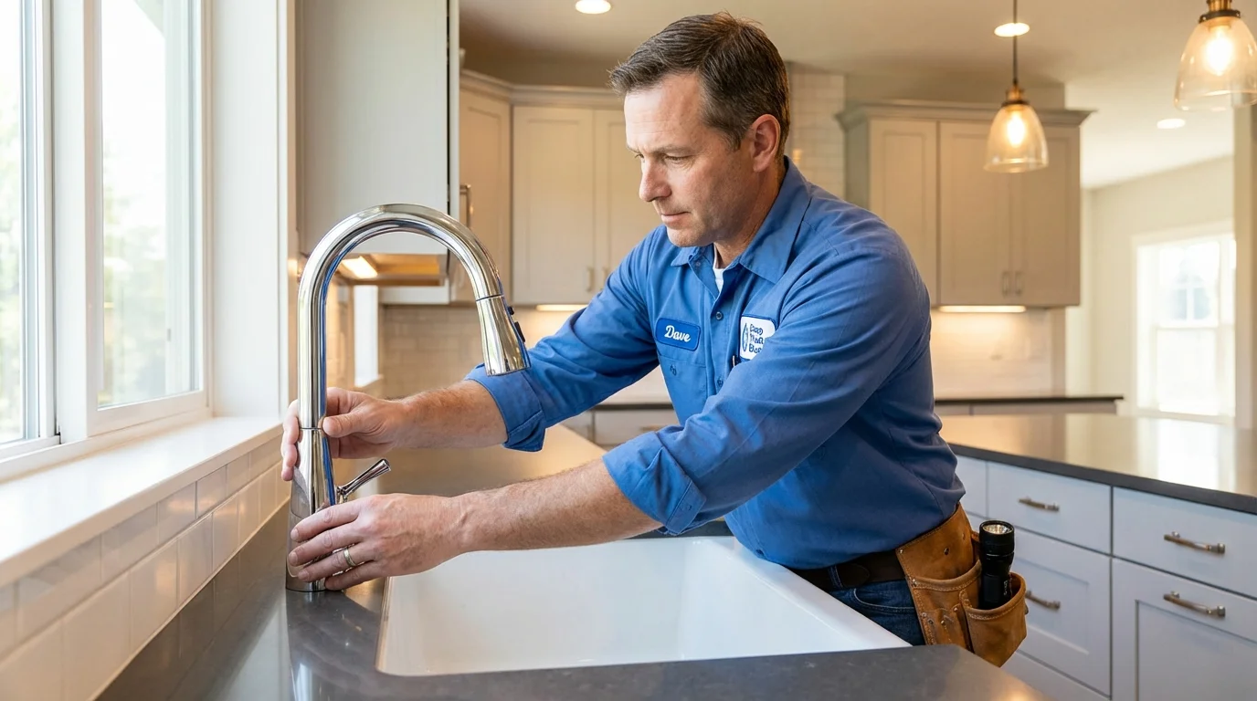 Kitchen faucet installation by Johns Plumbing LLC in Tell City